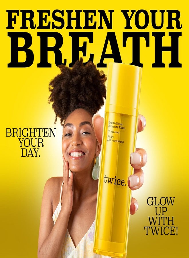 تويس غسول الفم توايس توايس للعناية بالفم والمناعة - غسول فم متوازن الحموضة لنَفَسٍ منعش وعناية يومية بالفم، خالٍ من الكحول، فائق التركيز، بنكهة نعناع قوية، 3.4 أونصة، 70 استخدامًا - Image 5